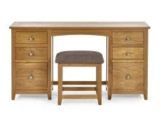 Julian Bowen Julian Bowen Mallory Oak Double Pedestal Dressing Table Set