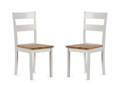 Julian Bowen Julian Bowen Linwood White and Oak Dining Chair