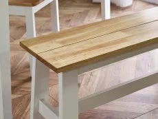 Julian Bowen Julian Bowen Linwood 95cm White and Oak Dining Bench