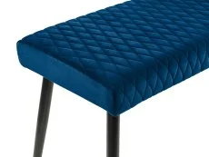 Julian Bowen Julian Bowen Luxe 140cm Blue Velvet Dining Bench