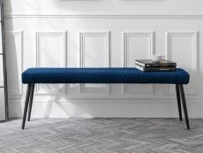 Julian Bowen Julian Bowen Luxe 140cm Blue Velvet Dining Bench