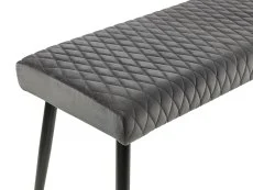 Julian Bowen Julian Bowen Luxe 140cm Grey Velvet Dining Bench