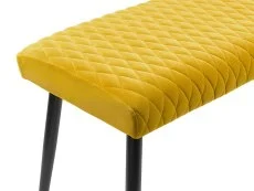 Julian Bowen Julian Bowen Luxe 140cm Mustard Velvet Dining Bench