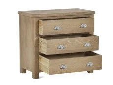 Julian Bowen Julian Bowen Memphis Limed Oak 3 Drawer Chest of Drawers