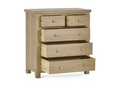 Julian Bowen Julian Bowen Memphis Limed Oak 3+2 Drawer Chest of Drawers