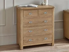 Julian Bowen Memphis Limed Oak 3+2 Drawer Chest of Drawers