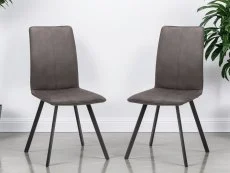 Julian Bowen Julian Bowen Monroe Grey Faux Suede Dining Chair