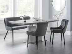 Julian Bowen Julian Bowen Luxe Grey Velvet Dining Chair