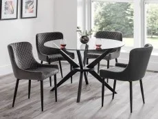 Julian Bowen Julian Bowen Luxe Grey Velvet Dining Chair