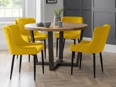 Julian Bowen Julian Bowen Luxe Mustard Velvet Dining Chair