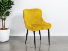 Julian Bowen Julian Bowen Luxe Mustard Velvet Dining Chair