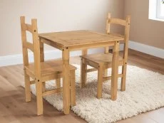 Core Products Core Corona Pine Square Dining Table and 2 Chair Set