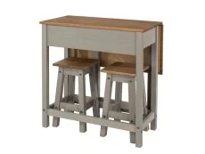 Core Products Core Corona Grey and Pine Breakfast Drop Leaf Table and 2 Stools Set