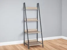 Core Products Core Loft Home Office Ladder Bookcase Unit with Oak Effect and Grey Metal Frames