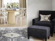 LPD Atticus Grey Linen Footstool