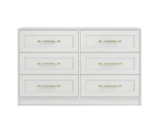 LPD Austen White 3+3 Drawer Chest of Drawers