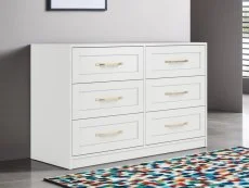 LPD LPD Austen White 3+3 Drawer Chest of Drawers