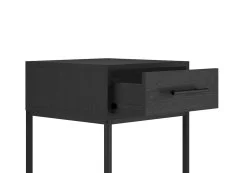 LPD LPD Bray Black 1 Drawer Bedside Table