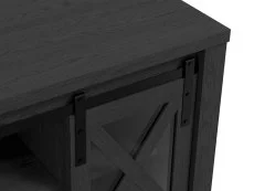 LPD LPD Clover Black and Glass 2 Door TV Cabinet