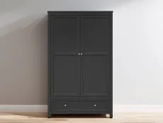 LPD LPD Ives Black 2 Door 1 Drawer Wardrobe