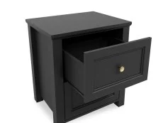 LPD LPD Ives Black 2 Drawer Bedside Table