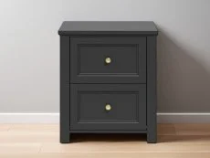 LPD LPD Ives Black 2 Drawer Bedside Table