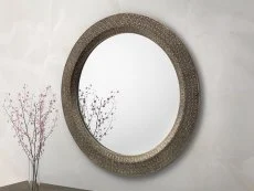 Julian Bowen Julian Bowen Cadence Pewter Effect Round Wall Mirror