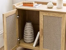 Julian Bowen Julian Bowen Sydney Oak and Rattan Effect 3 Door Sideboard