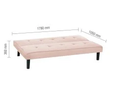 Birlea Furniture & Beds Birlea Aurora Pink Velvet Sofa Bed