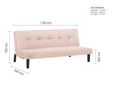 Birlea Furniture & Beds Birlea Aurora Pink Velvet Sofa Bed