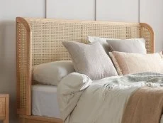 Birlea Furniture & Beds Birlea Astrid 4ft6 Double Rattan and Oak Wooden Bed Frame