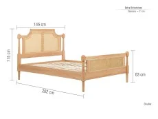 Birlea Furniture & Beds Birlea Geneva 4ft6 Double Rattan and Oak Wooden Bed Frame