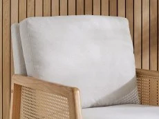 Birlea Furniture & Beds Birlea Ida Rattan and White Fabric Accent Chair