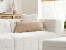 Birlea Furniture & Beds Birlea Milo White Boucle Fabric 3 Seater Sofa