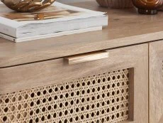 Birlea Furniture & Beds Birlea Noah Rattan and Oak 5 Drawer Chest of Drawers