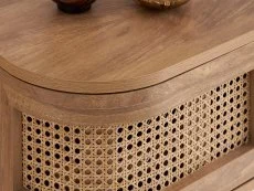 Birlea Furniture & Beds Birlea Noah Rattan and Oak 2 Door Console Table