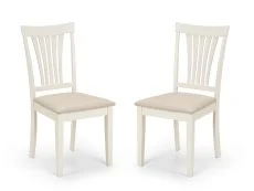 Julian Bowen Stanmore Set of 2 Ivory Dining Chairs