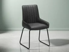 Julian Bowen Julian Bowen Soho Black Faux Leather Dining Chair