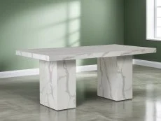 Julian Bowen Julian Bowen Rome 180cm White Marble Effect Dining Table