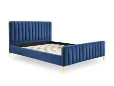 Birlea Furniture & Beds Birlea Beauly 4ft6 Double Blue Velvet Fabric Bed Frame