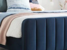 Birlea Furniture & Beds Birlea Beauly 5ft King Size Blue Velvet Fabric Bed Frame