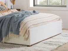 Birlea Furniture & Beds Birlea Fortrose 4ft6 Double White Boucle Fabric Bed Frame