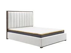 Birlea Furniture & Beds Birlea Fortrose 5ft King Size White Boucle Fabric Bed Frame