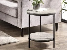 Julian Bowen Julian Bowen Staten Concrete Effect Circular Lamp Table