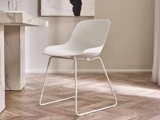 Julian Bowen Julian Bowen Rocco White Plastic Dining Chair