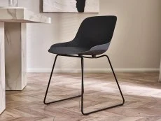 Julian Bowen Julian Bowen Rocco Dark Grey Plastic Dining Chair