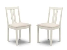 Julian Bowen Julian Bowen Rufford Set of 2 Ivory Dining Chairs