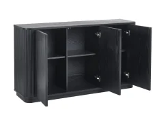 Julian Bowen Julian Bowen Louis Black Ash 3 Door Sideboard