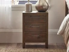 ASC ASC Hatton Reclaimed Pine 3 Drawer Bedside Table (Assembled)