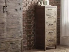 ASC ASC Hatton Reclaimed Pine 5 Drawer Tall Chest of Drawers (Assembled)